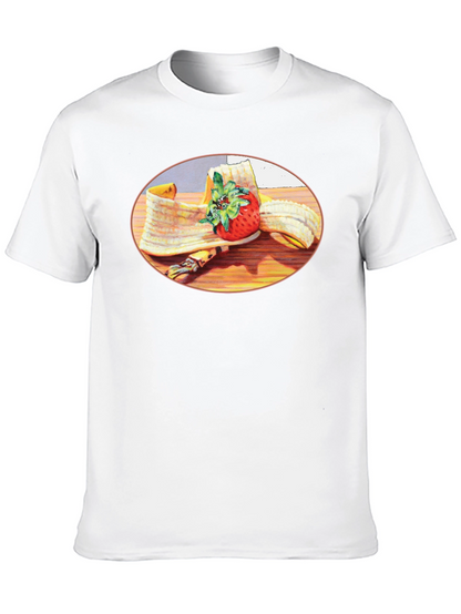 Banana & Strawberry T-Shirt - Fruit Graphic Tee