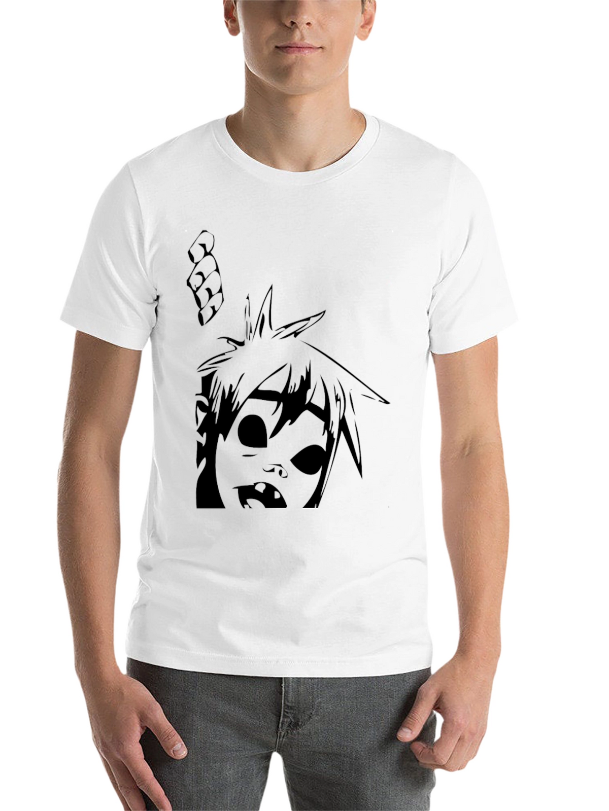 Graphic T-Shirt: Animated Character Design - Black
