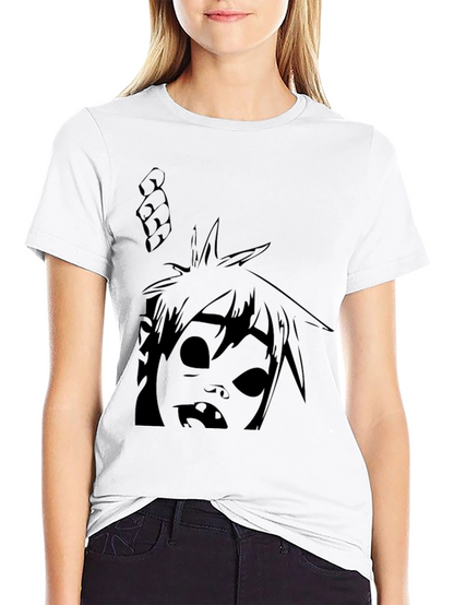 Graphic T-Shirt: Animated Character Design - Black