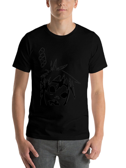 Graphic T-Shirt: Animated Character Design - Black