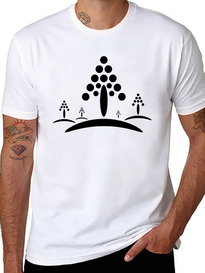 Abstract Forest Tee - Black Graphic T-Shirt