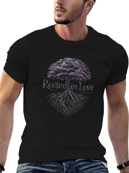 Rooted in Love Tree Graphic Tee - Black