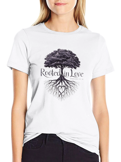 Rooted in Love Tree Graphic Tee - Black