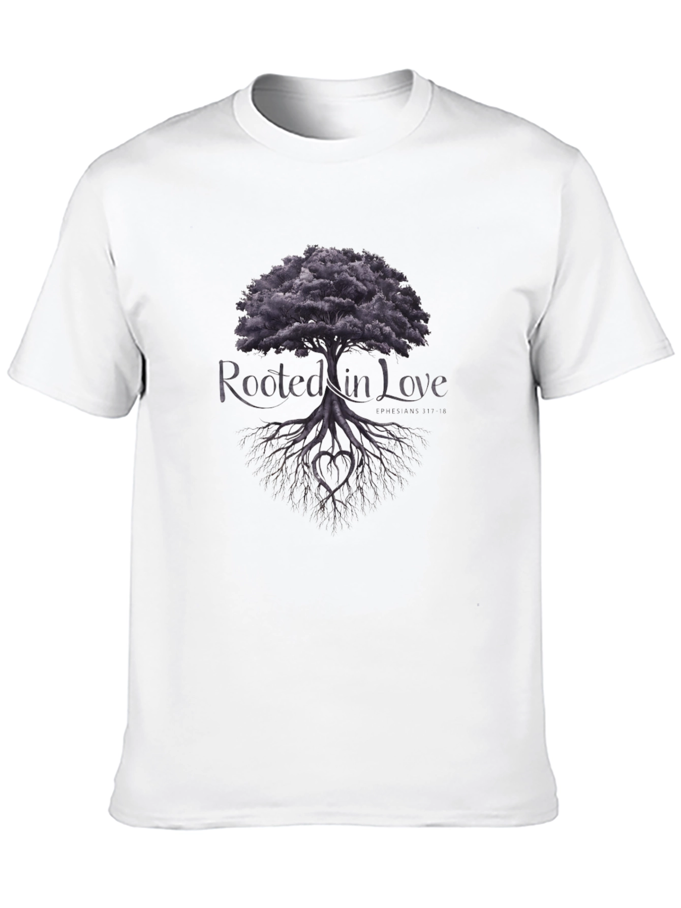 Rooted in Love Tree Graphic Tee - Black
