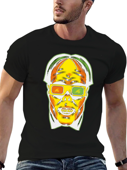 Retro 3D Skull Graphic T-Shirt - Bold Style