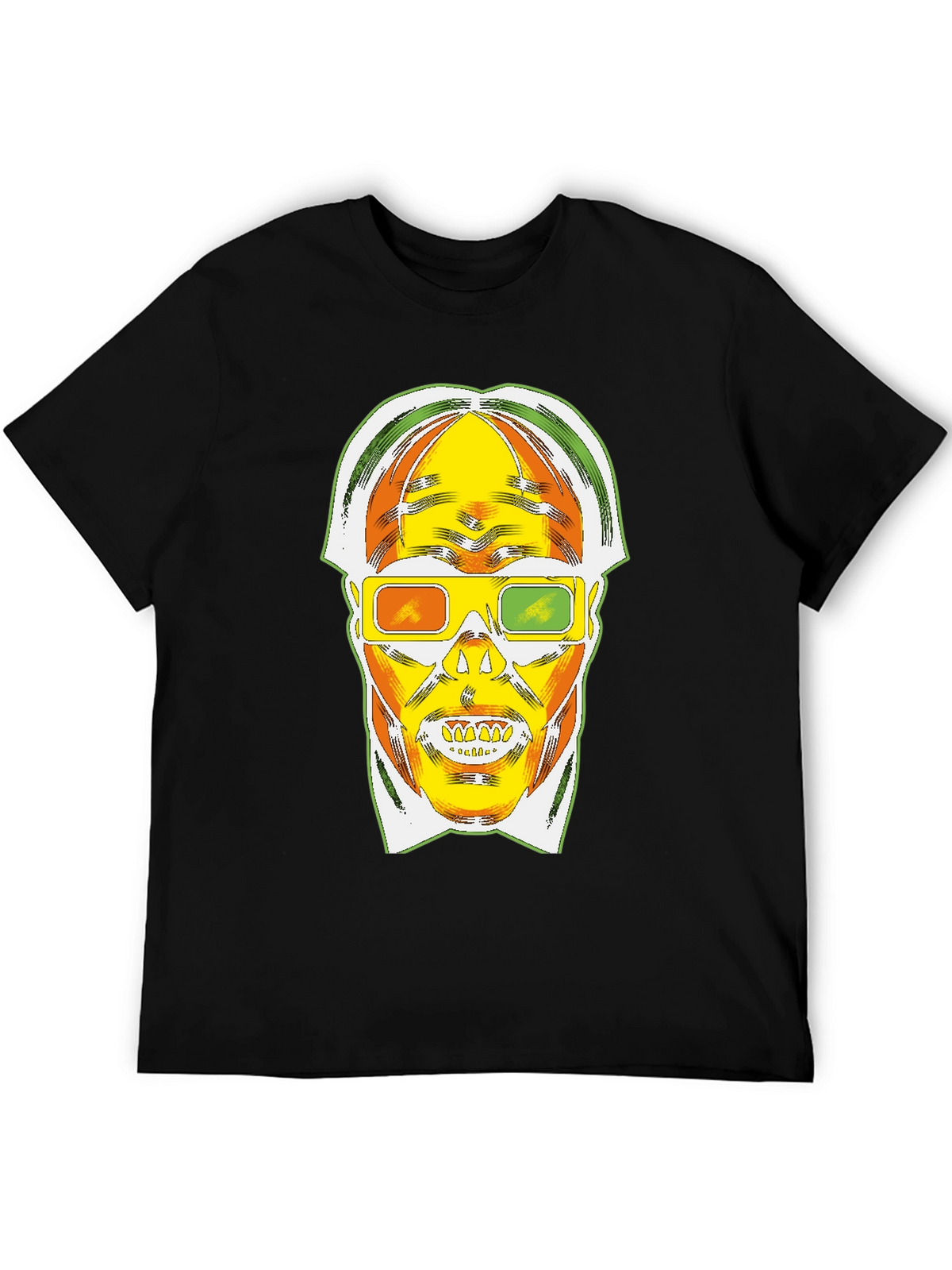 Retro 3D Skull Graphic T-Shirt - Bold Style