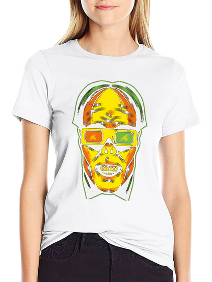 Retro 3D Skull Graphic T-Shirt - Bold Style