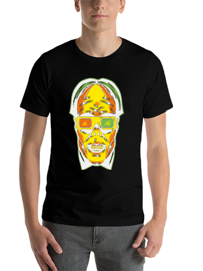 Retro 3D Skull Graphic T-Shirt - Bold Style