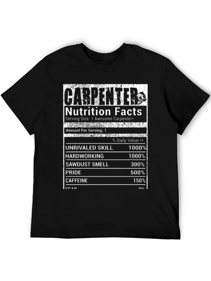 Carpenter Nutrition Facts Black T-Shirt