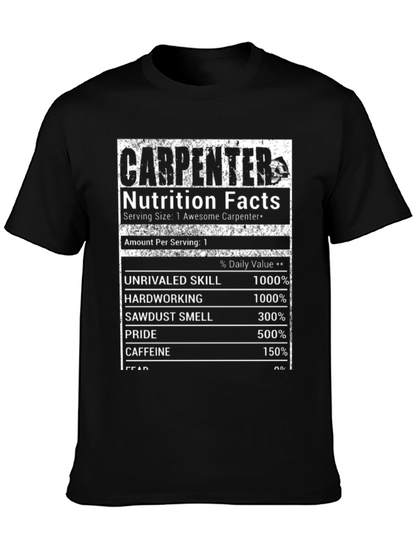 Carpenter Nutrition Facts Black T-Shirt