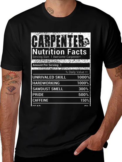 Carpenter Nutrition Facts Black T-Shirt