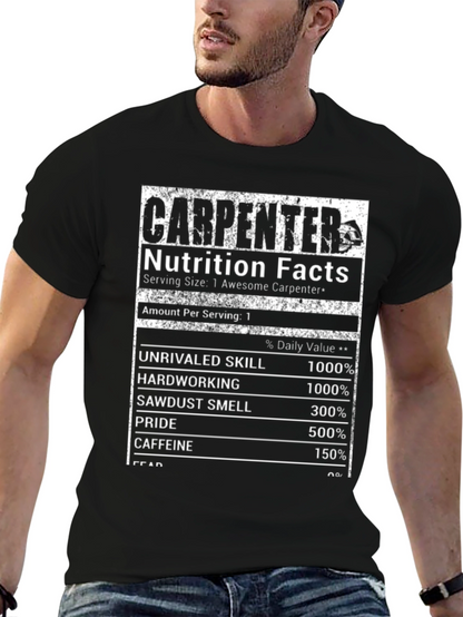 Carpenter Nutrition Facts Black T-Shirt