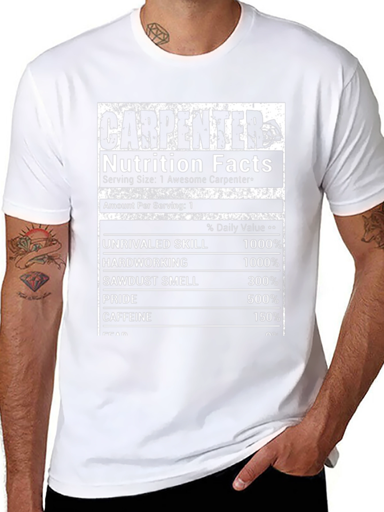 Carpenter Nutrition Facts Black T-Shirt