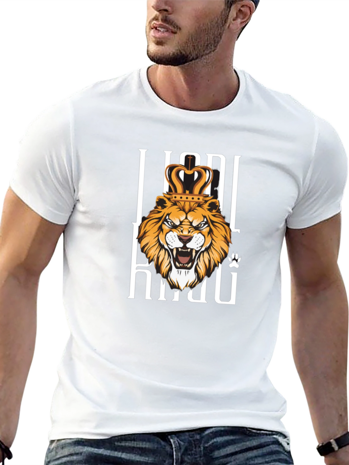 Lion King Graphic Print Black T-Shirt