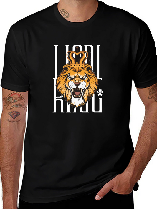 Lion King Graphic Print Black T-Shirt