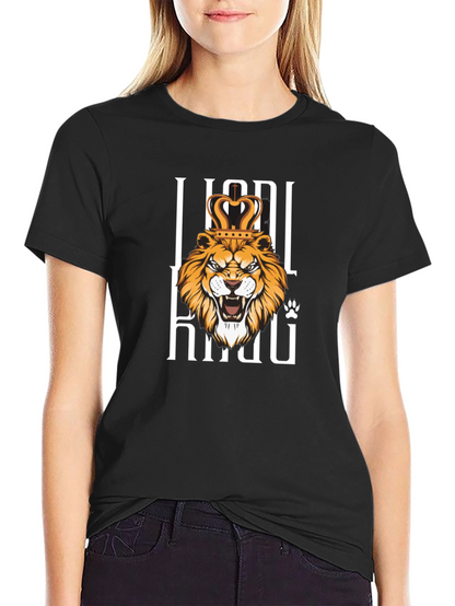 Lion King Graphic Print Black T-Shirt