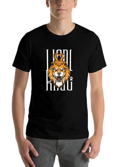 Lion King Graphic Print Black T-Shirt