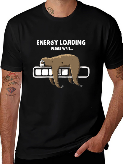 Energy Loading Sloth Graphic T-Shirt - Relaxed Fit