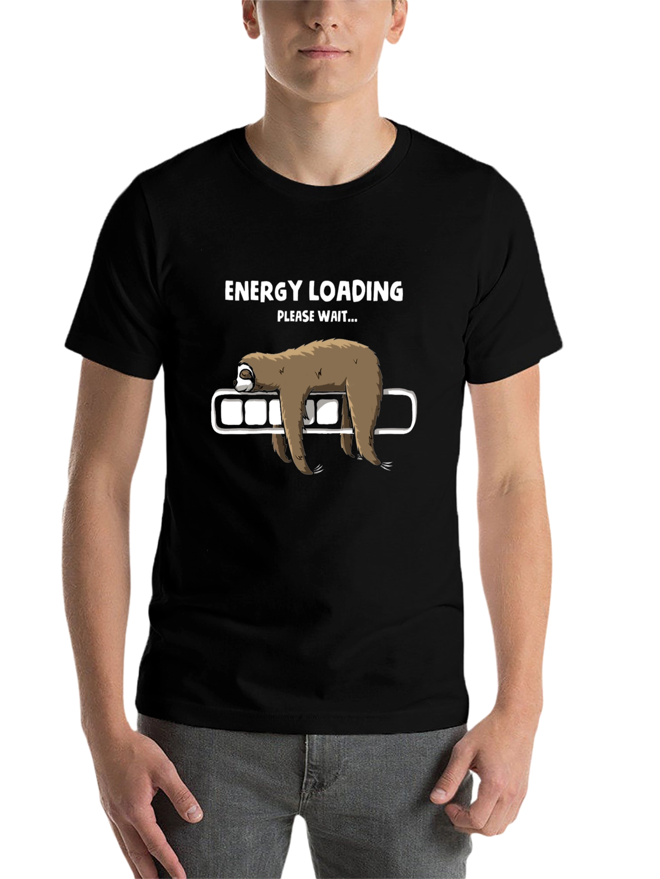 Energy Loading Sloth Graphic T-Shirt - Relaxed Fit