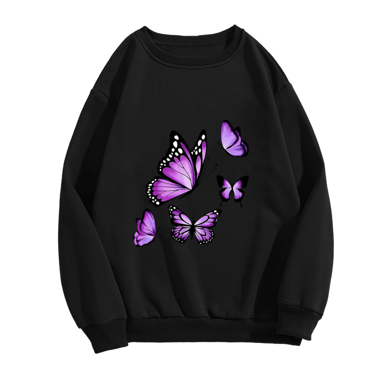 Stunning Purple Monarch Butterflies Art Crewneck Sweatshirt