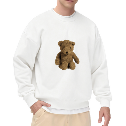 Cute Plush Teddy Bear Casual Crew Neck Sweatshirt