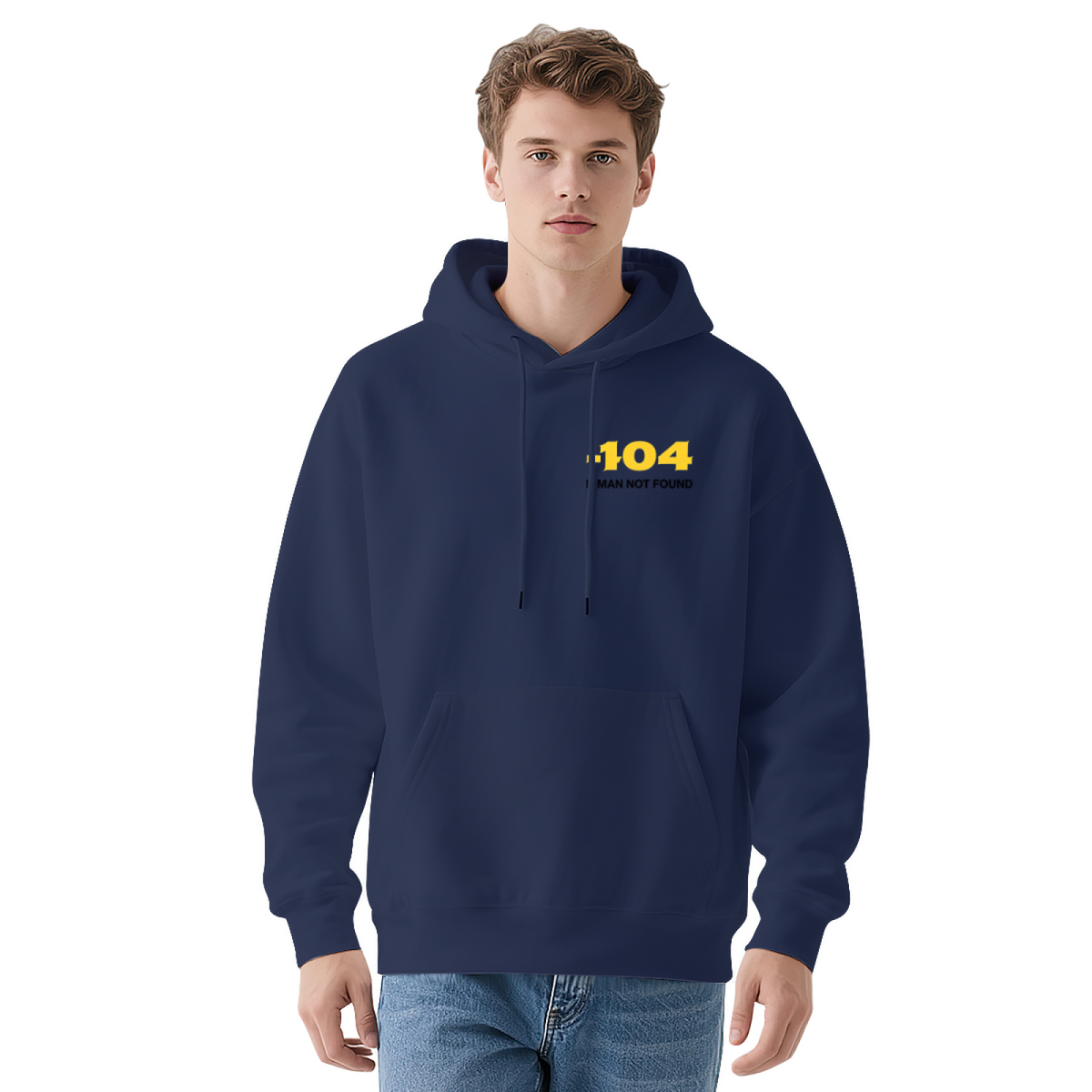Bold 104 Number Graphic Streetwear Hoodie
