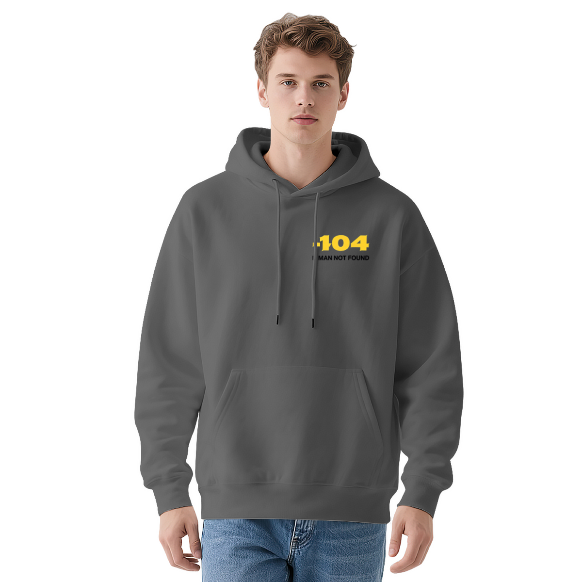 Bold 104 Number Graphic Streetwear Hoodie
