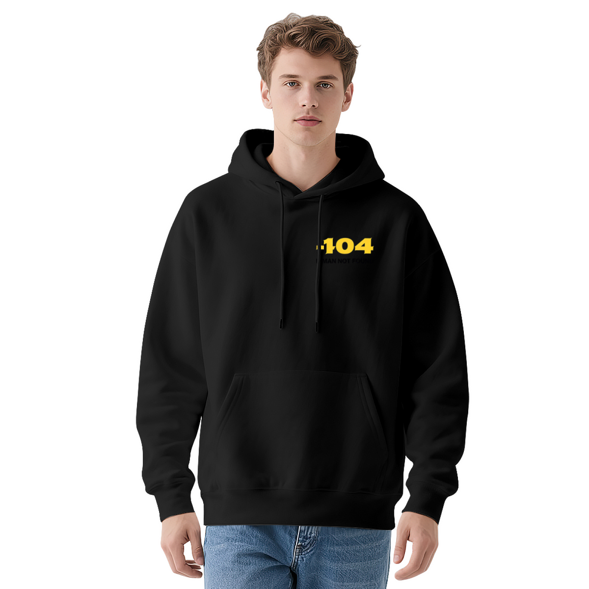Bold 104 Number Graphic Streetwear Hoodie
