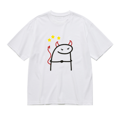 Sleepy Coffee Obsessed Doodle Dog Minimalist T-Shirt