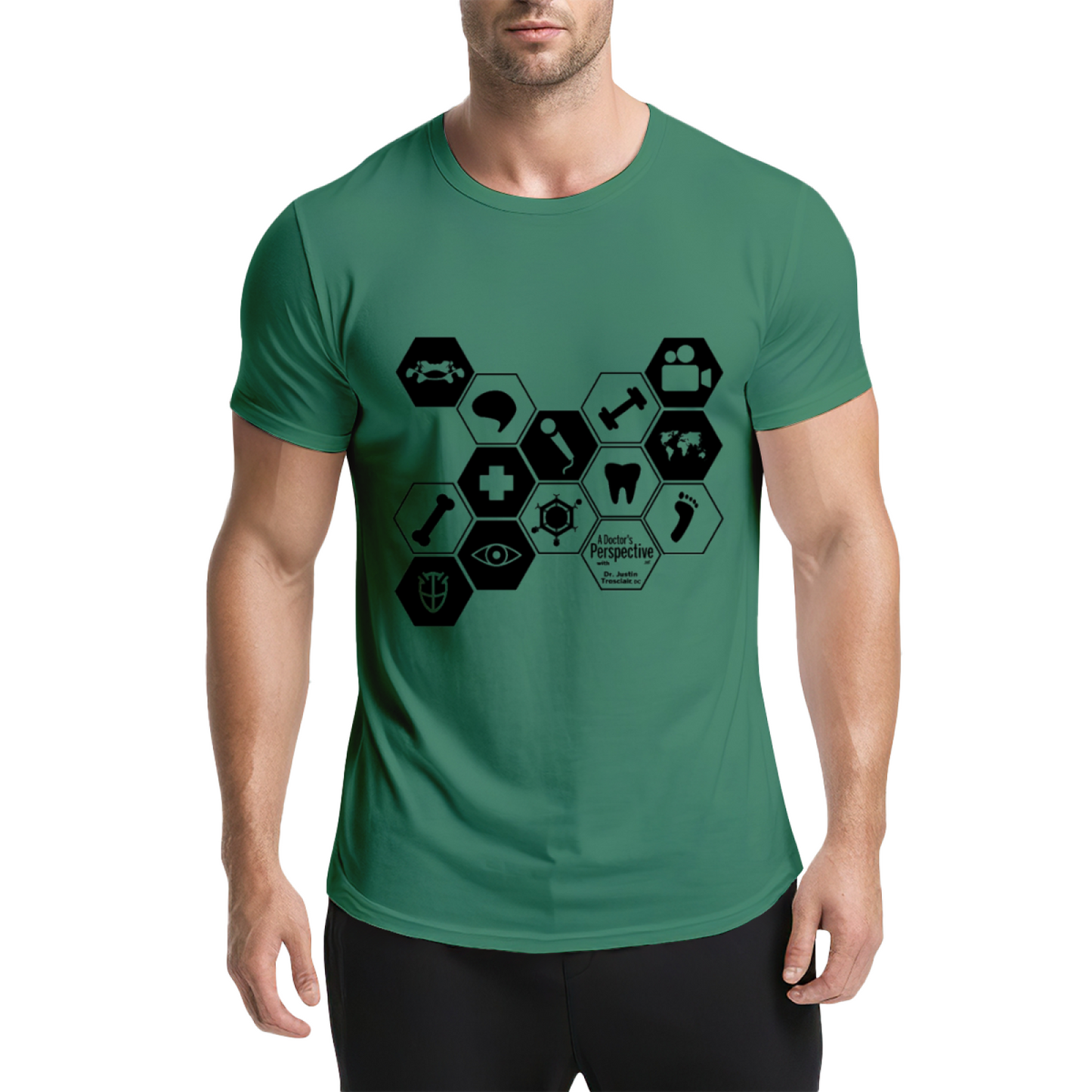Hexagonal Medical Symbol Graphic Tee for Medical Staff & Students