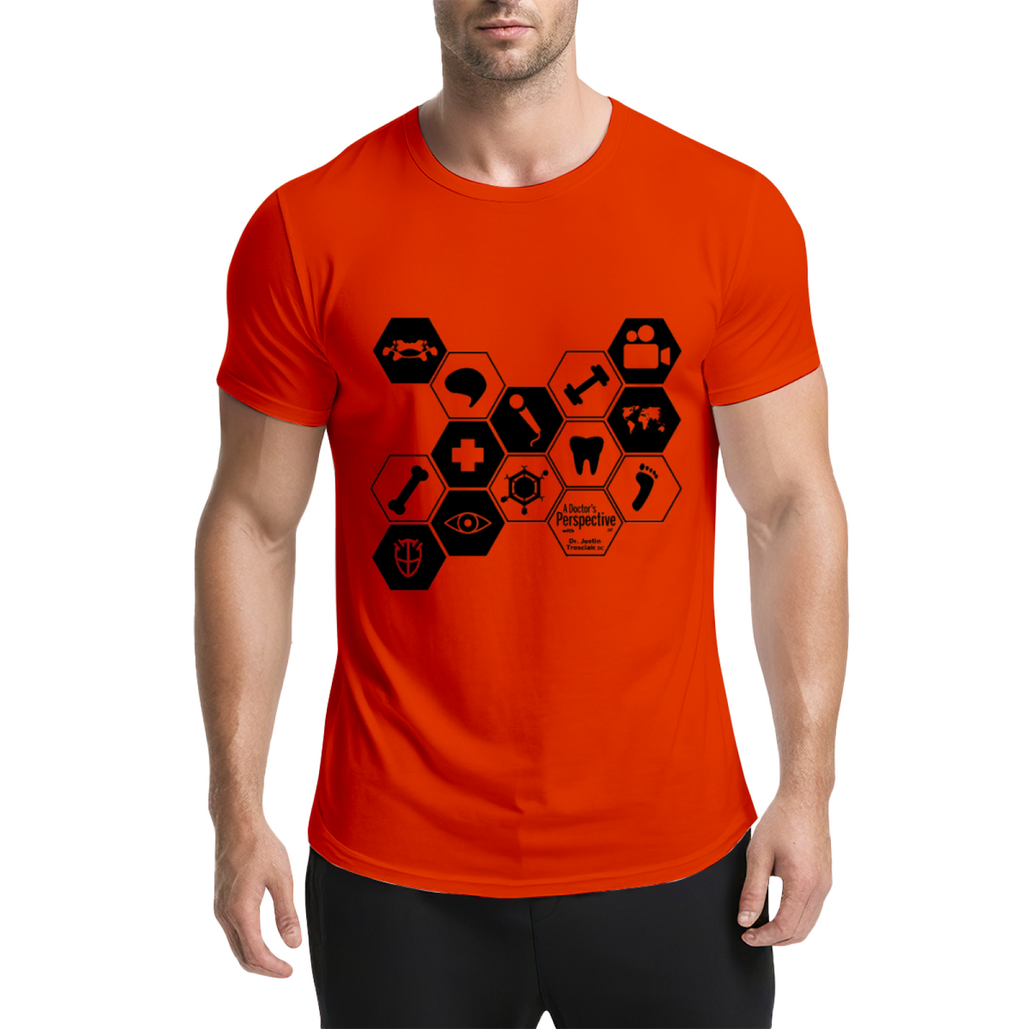 Hexagonal Medical Symbol Graphic Tee for Medical Staff & Students