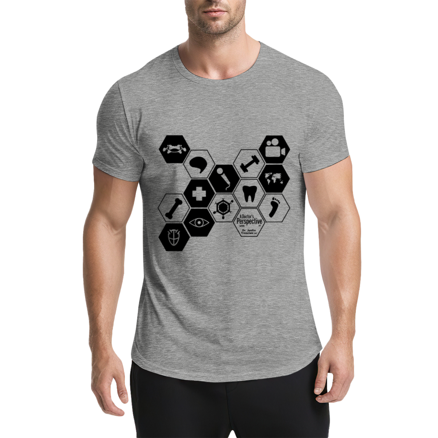 Hexagonal Medical Symbol Graphic Tee for Medical Staff & Students