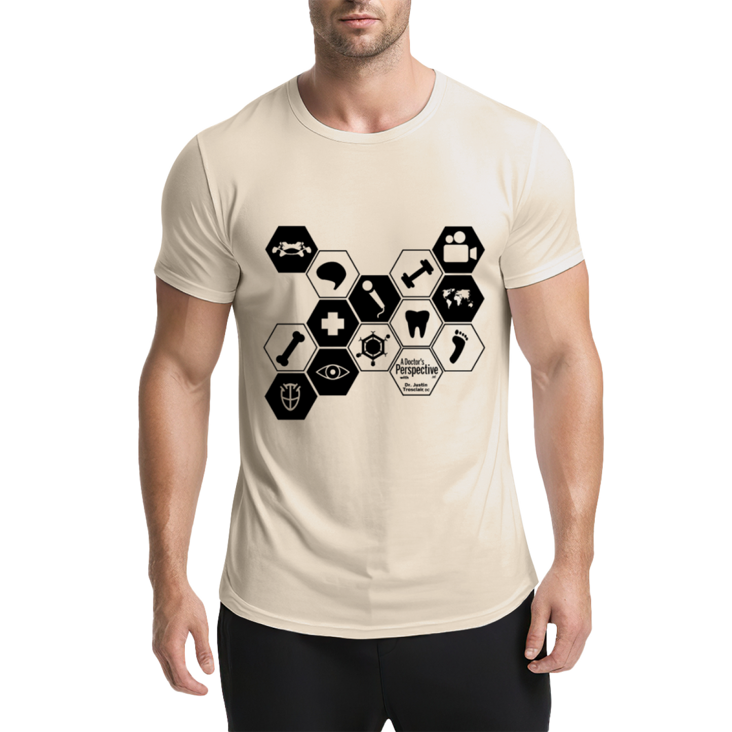 Hexagonal Medical Symbol Graphic Tee for Medical Staff & Students
