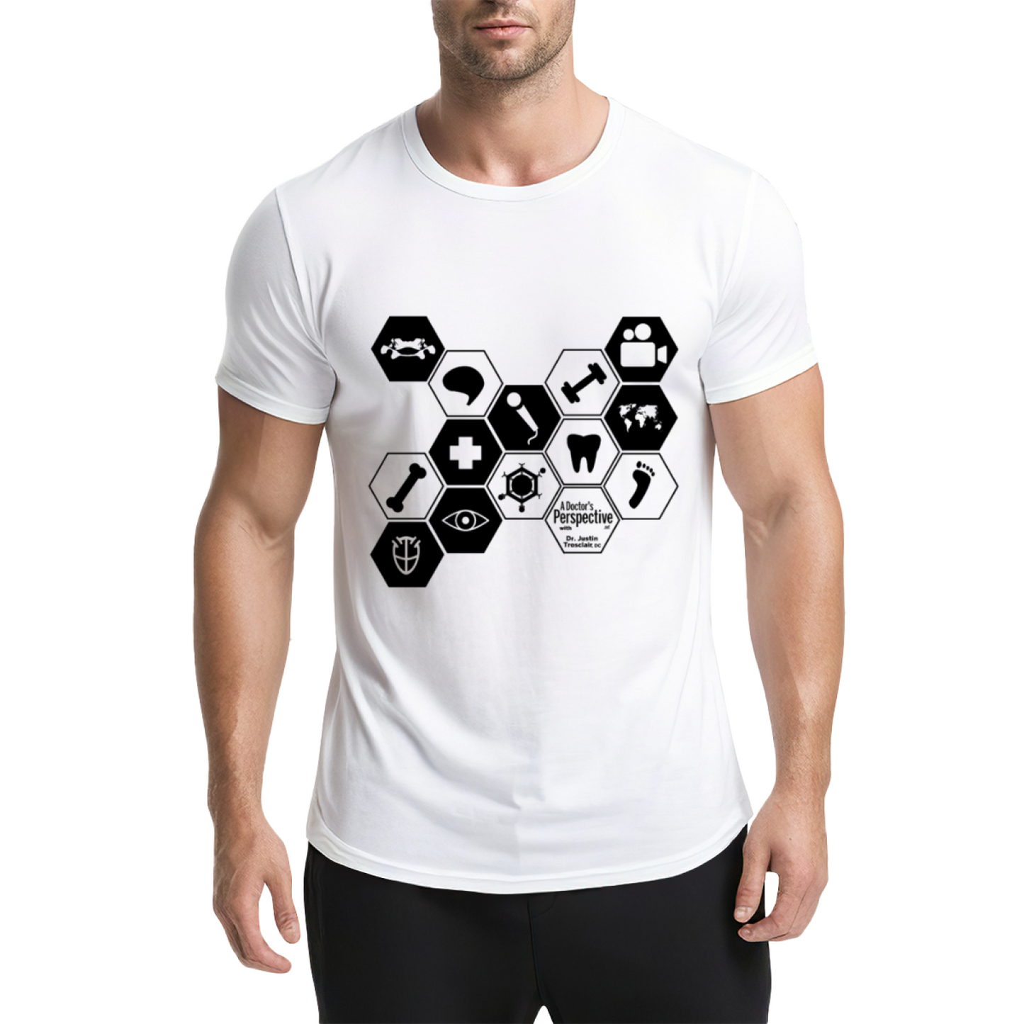 Hexagonal Medical Symbol Graphic Tee for Medical Staff & Students