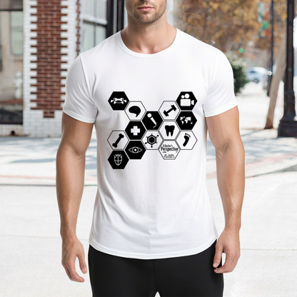 Hexagonal Medical Symbol Graphic Tee for Medical Staff & Students
