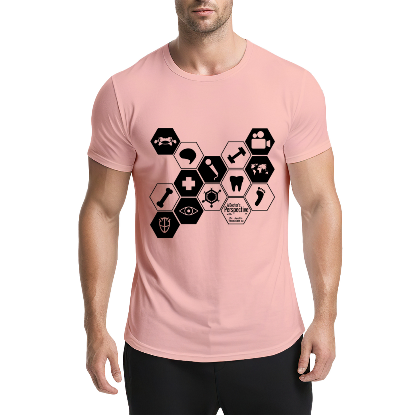 Hexagonal Medical Symbol Graphic Tee for Medical Staff & Students
