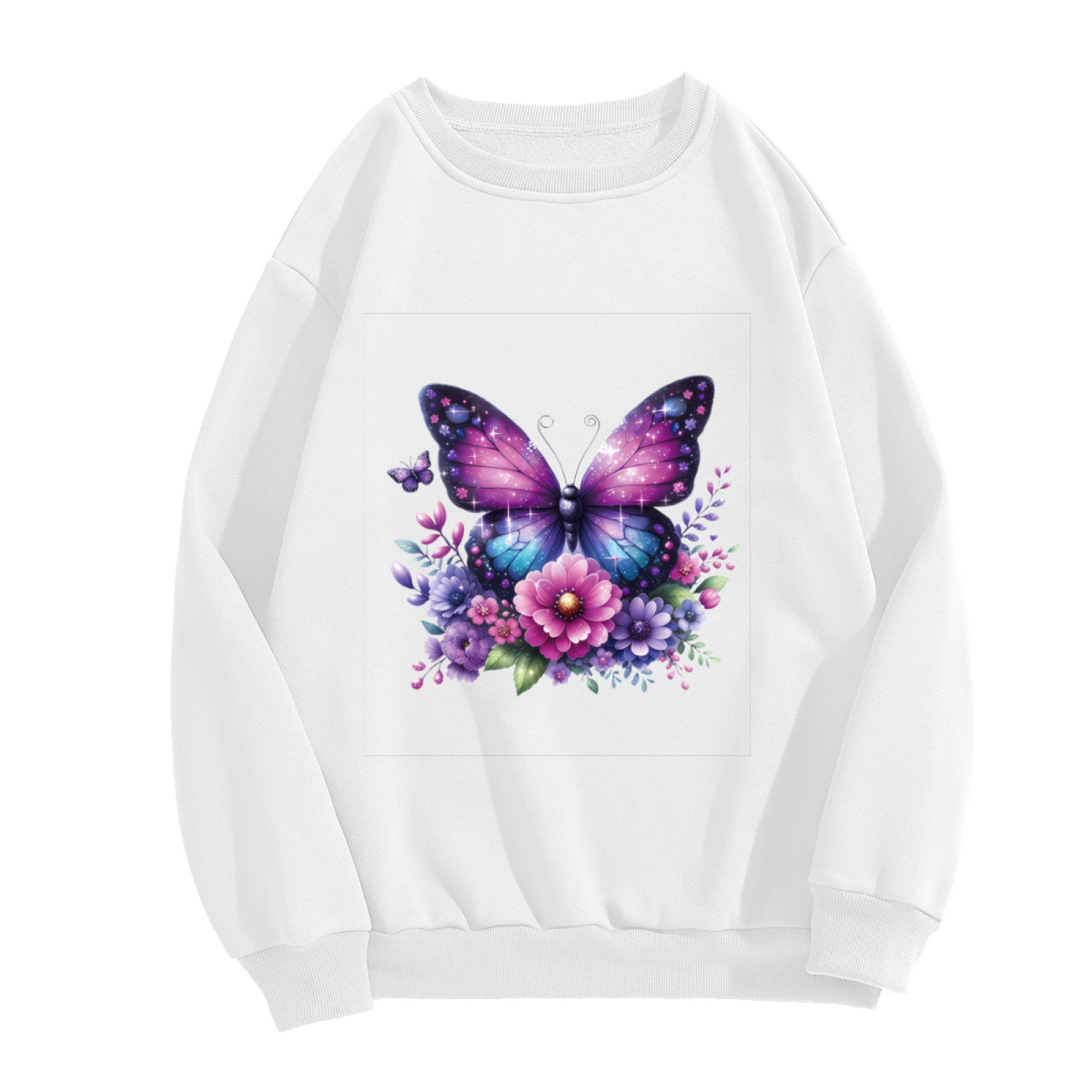 Delicate Botanical Art Fashion Crewneck Sweatshirt