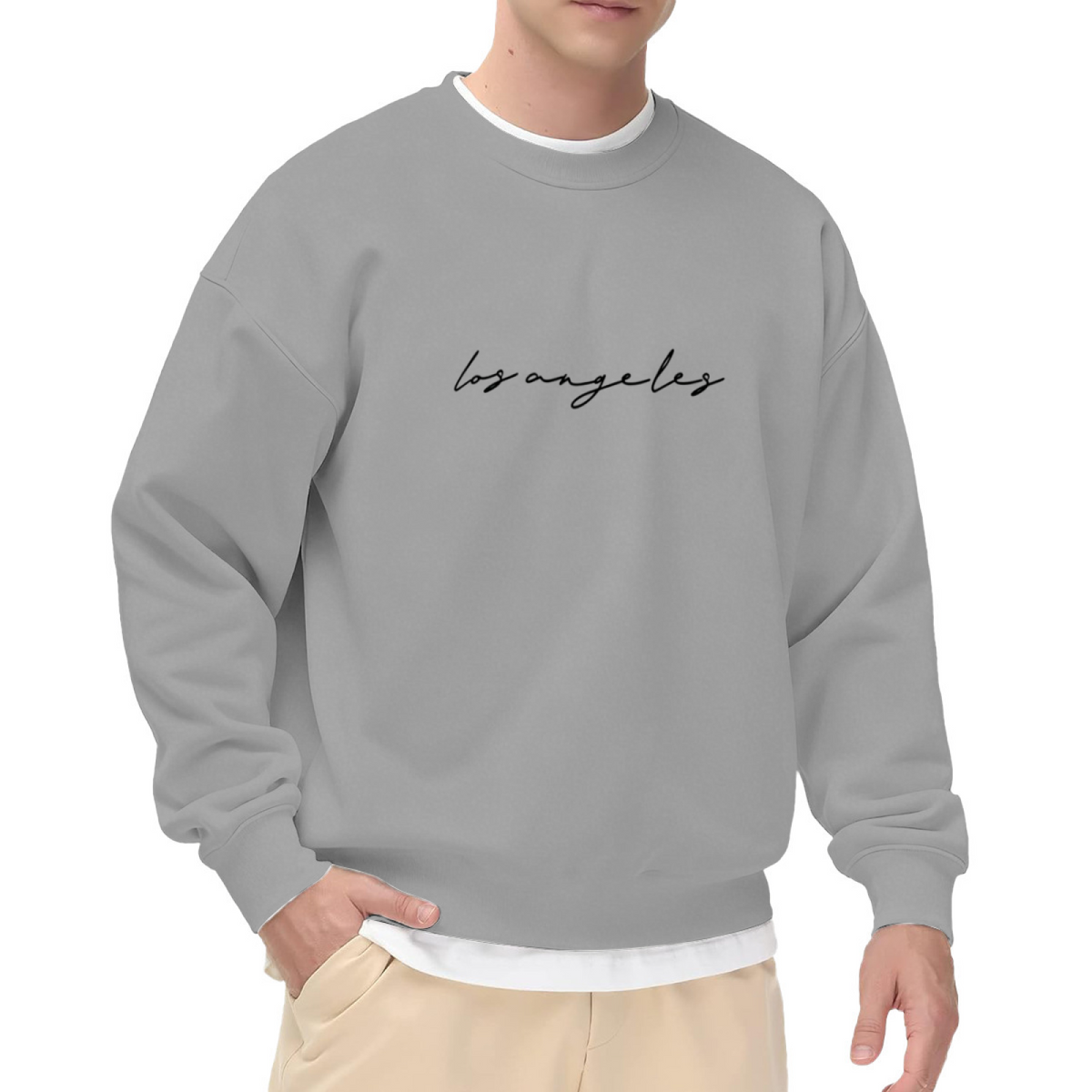 Aesthetic Los Angeles Cursive Letter Crewneck Sweatshirt