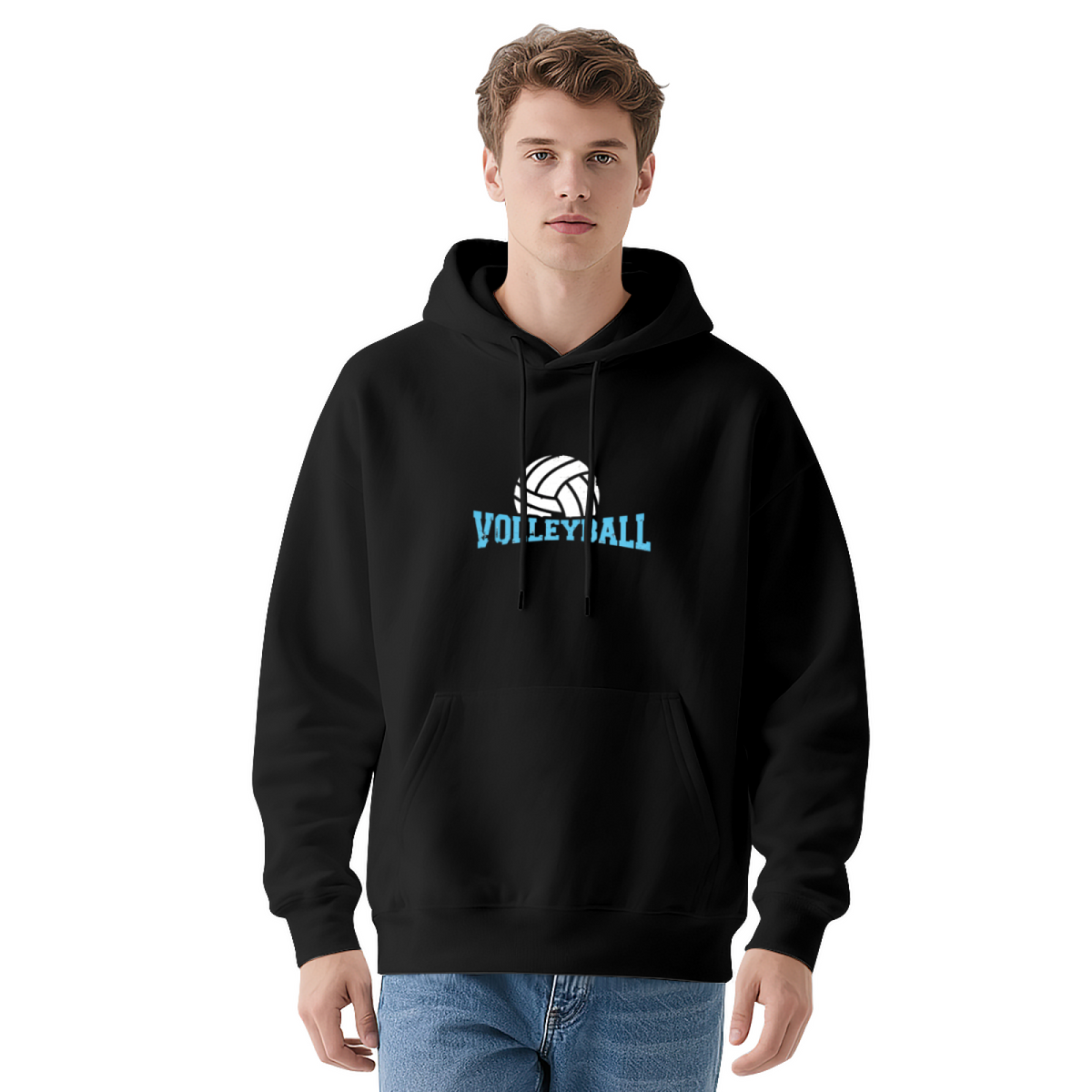 Sport Volleyball Graphic Print Hoodie