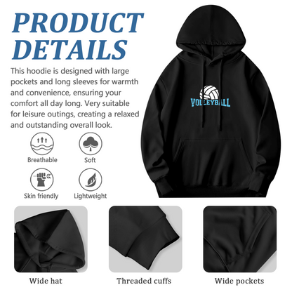 Sport Volleyball Graphic Print Hoodie