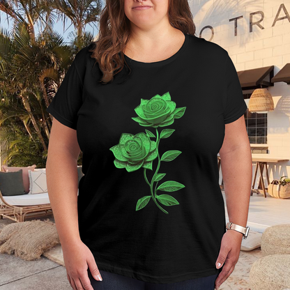 Soft Pink Floral New York USA City Vintage Women Tee