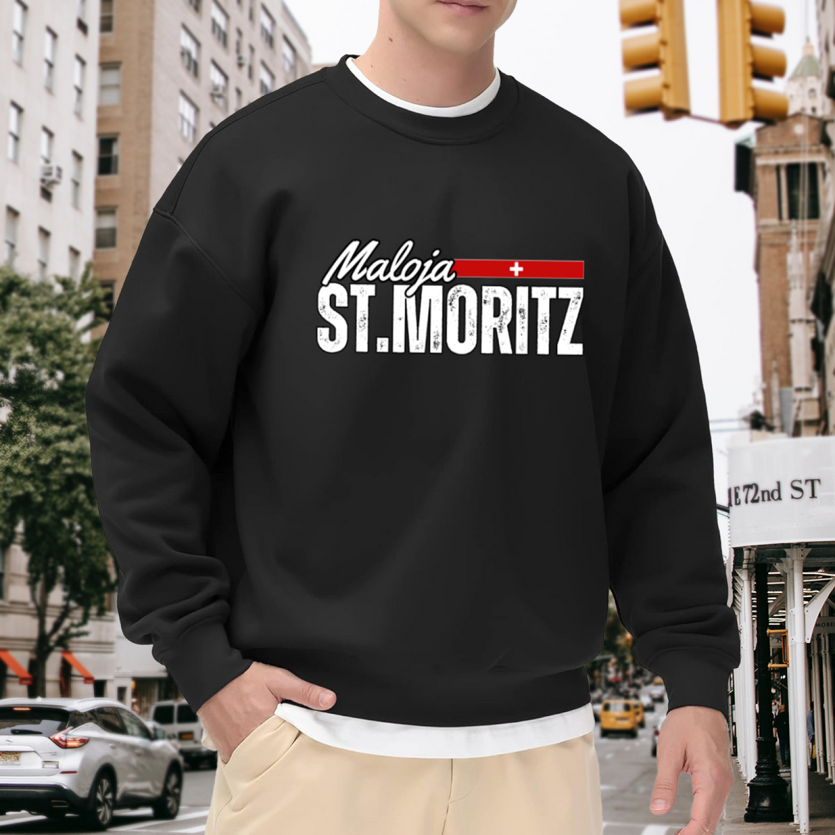 Maloja St.Moritz Swiss Alpine Graphic Crewneck Sweatshirt
