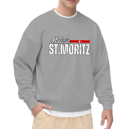 Maloja St.Moritz Swiss Alpine Graphic Crewneck Sweatshirt