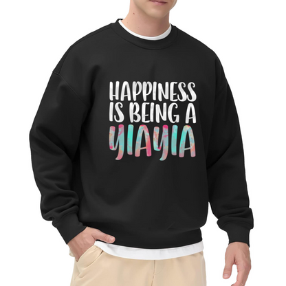 Hot Air Balloon Mosaic Art Scenery Painting Crewneck Sweatshirt