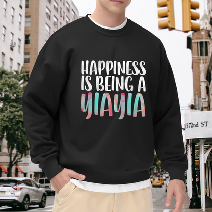 Hot Air Balloon Mosaic Art Scenery Painting Crewneck Sweatshirt