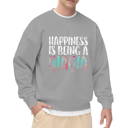 Hot Air Balloon Mosaic Art Scenery Painting Crewneck Sweatshirt