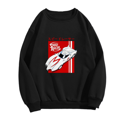Retro Speed Racer Anime Racing Car Crewneck Sweatshirt