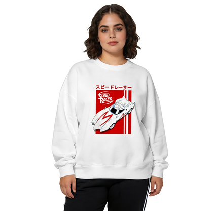 Retro Speed Racer Anime Racing Car Crewneck Sweatshirt