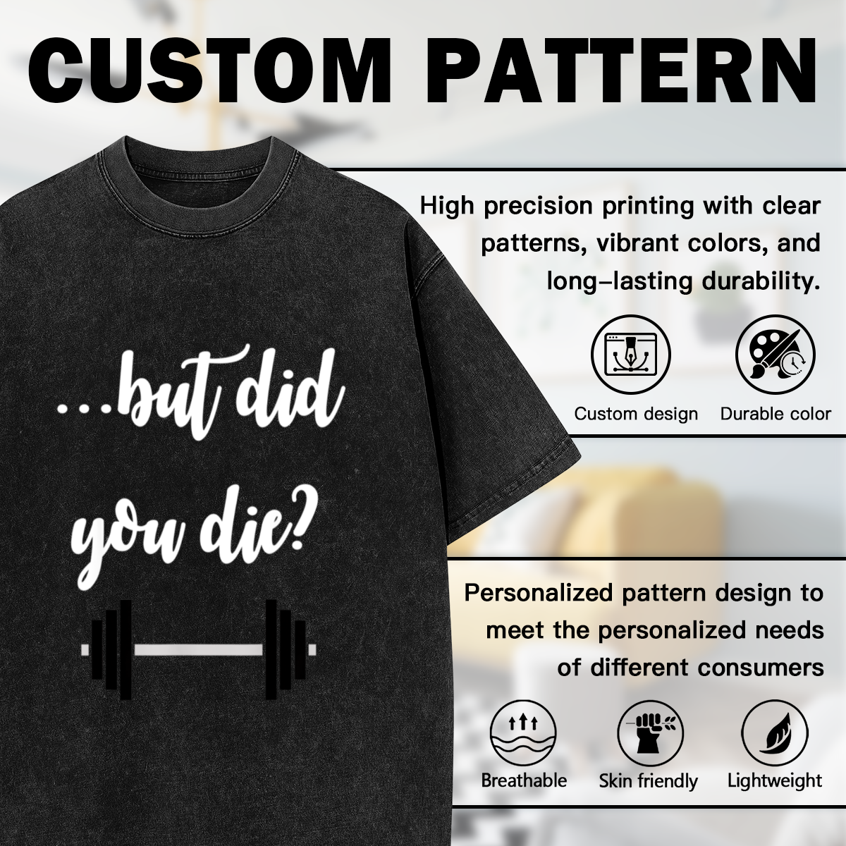 But Did You Die Gym Weightlifting Barbell T-Shirt
