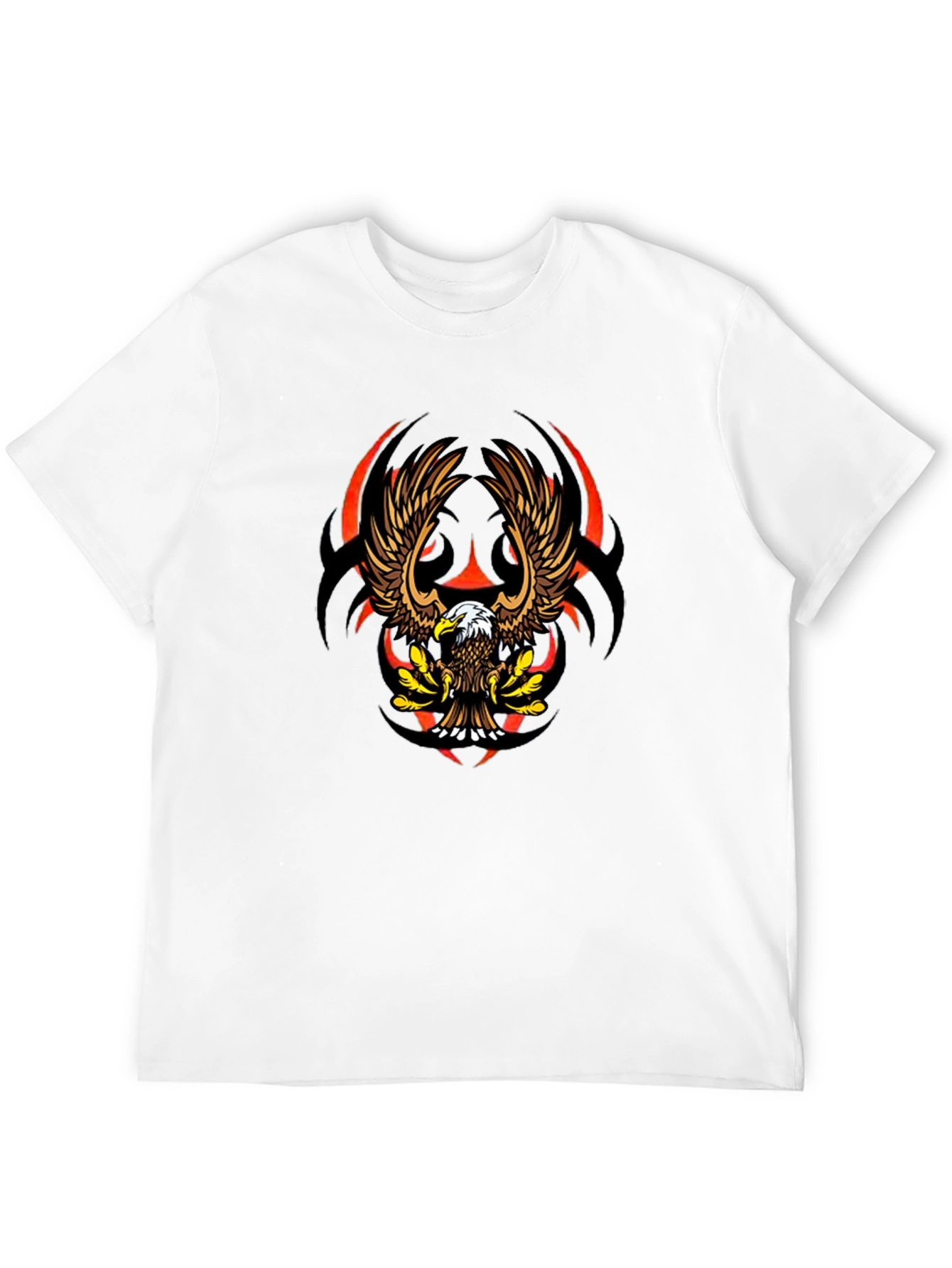Eagle Graphic Black Tee - Bold Tribal Design